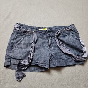 Ci Sono Women's Shorts With Ribbon Belt Large Y2k Style